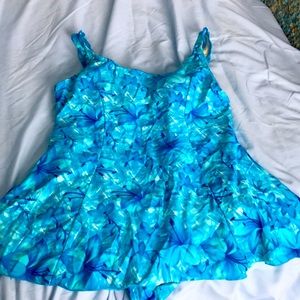 One piece bathing suit with built in bra